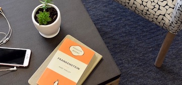 Table with book
